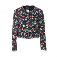 エルメス シェーヌダンクル ウール×ナイロン ノーカラージャケット 44