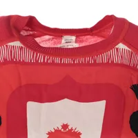 エルメス シルク ニットワンピース 34 レディース レッド 脇シミあり