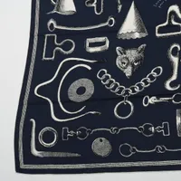 エルメス カレジェアン 鞍職人の詩的な目録 ストール カシミヤ×シルク