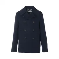 未使用級　クリスチャンディオール　ダブルチェスターコート　ロゴ裏地　ネイビー Christian Dior】クリスチャンディオール ウール ダブルチェスター