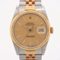 ロレックス デイトジャスト36 16233 SS×YG SS×YG AT シャンパン文字盤 あまりごま1