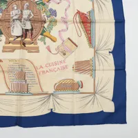 エルメス　HERMES　スカーフ　カレ90　フランス料理を賞讃して エルメス カレ90 A LA GLOIRE DE LA CUISINE FRANCAISE フランス料理を