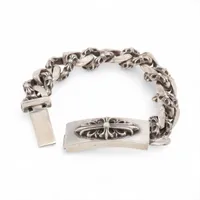 クロムハーツ フローラルクロス ID ブレスレット 925 118.8g 13リンク