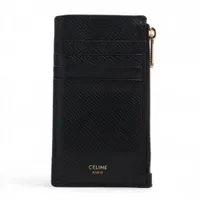 セリーヌ ロゴ コンパクト コインカードホルダー レザー フラグメント