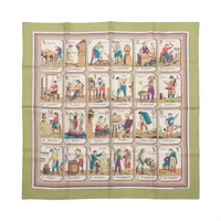 エルメス カレ90 l'ARBRE de SOiE 絹の木 桑の木と蚕 スカーフ シルク