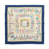 エルメス カレ90 COMPAGNONS DE MER 海ノ仲間達 スカーフ シルク