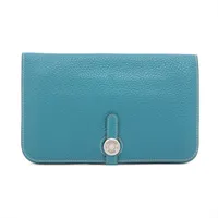 エルメス ドゴンGM トリヨンクレマンス 財布 パープル シルバー金具 C