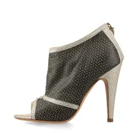 ジミーチュウ ROMY 100 レザー×グリッター パンプス 36.5 レディース