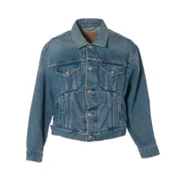 バレンシアガ 21年 コットン デニムジャケット 36 メンズ ピンク