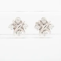 ティファニー ペーパーフラワー タンザナイト ダイヤ ピアス Pt950 7.4