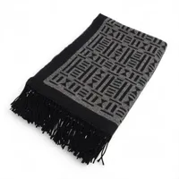 エルメス ブランケット カシミヤ ブラック×グレー AP138133｜中古