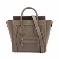 セリーヌ ラゲージ ナノショッパー レザー 2WAYハンドバッグ