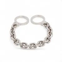 ロエベ ブレスレット メタル×ラインストーン シルバー A2529030｜中古