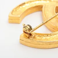 シャネル ココマーク 174 ブローチ GP×ラインストーン ゴールド