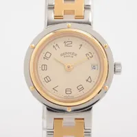 エルメス　クリッパーSS エルメス クリッパー GP×SS GP×SS QZ アイボリー文字盤 ID032385｜中古