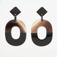 エルメス アヴァ ピアス(両耳用) 925×バッファローホーン ブラウン