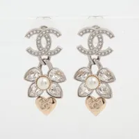 ヴィトン RM1254 ピアス(両耳用) GP ゴールド×シルバー M01041 ピアス