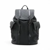 ヴィトン トリヨンモノグラム クリストファー MM M55699 ブラック RFID反応あり