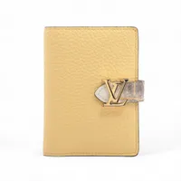 ヴィトン LVロゴ ポルトフォイユロックミニ M80088 ライトピンク 三