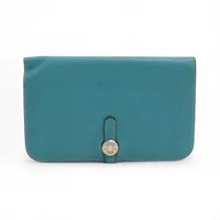 エルメス ドゴンGM トリヨンクレマンス 財布 パープル シルバー金具 C