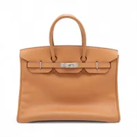 エルメス バーキン35 ルトゥルネ ヴァッシュリエジェ ナチュラル シルバー金具 □J:2006年