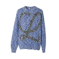 ロエベ アナグラム 24SS コットン ニット L メンズ ブラック