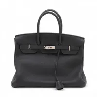 エルメス バーキン35 ルトゥルネ トゴ ブラック シルバー金具 □R:2014年