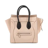 セリーヌ ラゲージ ナノショッパー レザー 2WAYハンドバッグ ベージュ