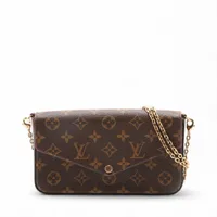 ヴィトン モノグラム ポシェットフェリシー M61276 ブラウン RFID反応あり