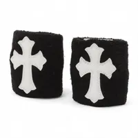 クロムハーツ リストバンド コットン×ポリエステル ブラック×ホワイト