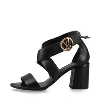 ヴィトン ロックイット 19年 レザー サンダル 37 レディース ブラック