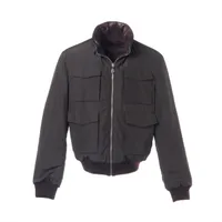 エルメス ラムスキン レザージャケット 48 メンズ パープル pa870