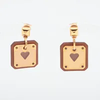 エルメス シャルニエール ピアス GP×革 ピンク キズ スレ くすみ 変色