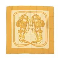 エルメス カレ90 BRIDES de GALA 式典用馬勒 スカーフ シルク パープル