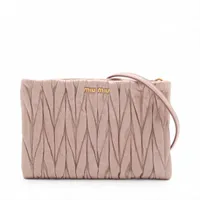 ミュウミュウ マテラッセ レザー チェーンショルダーバッグ ピンク