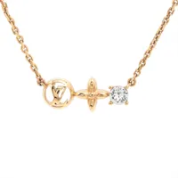 ヴィトン M01022 コリエ ルイゼット LE3272 ネックレス GP シルバー