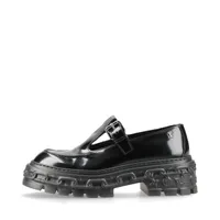 ヴィトン LVレコードライン 24年 レザー レザーシューズ 38 レディース ブラック MA0264 メリージェーン 箱 保存袋あり