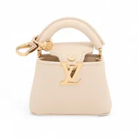 ティファニー ロゴ バッグチャーム レザー ブルー A3445788｜中古