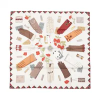 エルメス カレ 90 l'Hiver en Poste 冬の郵便馬車 Shoes シルク