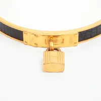 エルメス ケリー バングル GP×リザード ゴールド×ブラック A4111571