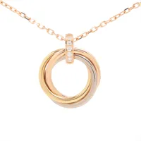 カルティエ トリニティ ダイヤ ネックレス 750(YG×PG×WG) 9.1g