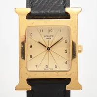 エルメス ケリーウォッチ GP GP×革 QZ シャンパン文字盤 A4142211