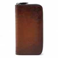 ベルルッティ カリグラフィ レザー マネークリップ ブラック×グレー