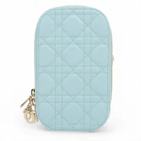 クリスチャンディオール サドル デニム 財布 ブルー×ピンク A3444857