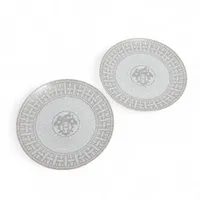 エルメス モザイク24 プラチナ デザートプレート 陶器 2枚組 A4113337