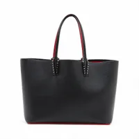 クリスチャンルブタン スパイクスタッズ カバタ レザー トートバッグ