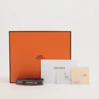 エルメス シュシュ クラウディア シュシュ レザー×シルク ブラック