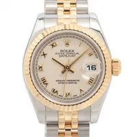 ロレックス レディ デイトジャスト 179173 SS×YG SS×YG AT アイボリー