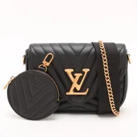 ヴィトン LVロゴ ミュルティポシェット M56461 ブラック RFID反応あり