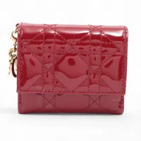 ディオール レディディオール カナージュ ロータスウォレット パテント